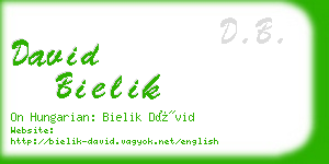 david bielik business card
